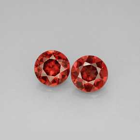 1.98 ct Red Almandine Garnet Gemstone, Almandine Garnet Gem in Round Facet Shape for Sale.