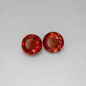 1.64 ct Red Almandine Garnet Stone, Natural Almandine Garnet in Round Facet Shape for Sale