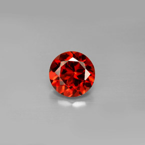 1.57 ct Red Almandine Garnet Gemstone, Almandine Garnet Gem in Round Facet Shape for Sale.