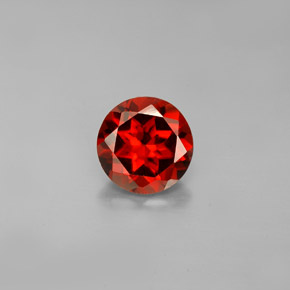 1.57 ct Red Almandine Garnet Gemstone, Almandine Garnet Gem in Round Facet Shape for Sale.