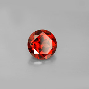 1.57 ct Red Almandine Garnet Stone, Natural Almandine Garnet in Round Facet Shape for Sale