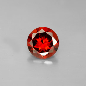 1.49 ct Red Almandine Garnet Gemstone, Almandine Garnet Gem in Round Facet Shape for Sale.
