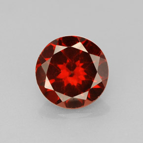 1.47 ct Red Almandine Garnet Gemstone, Almandine Garnet Gem in Round Facet Shape for Sale.
