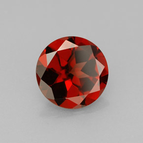 1.33 ct Red Almandine Garnet Gemstone, Almandine Garnet Gem in Round Facet Shape for Sale.