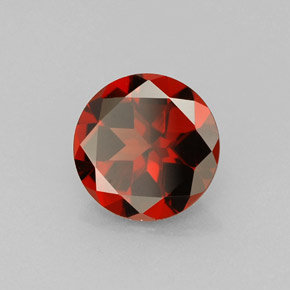 1.33 ct Red Almandine Garnet Stone, Natural Almandine Garnet in Round Facet Shape for Sale