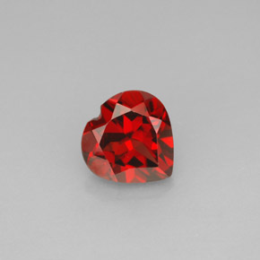 1.48 ct Red Almandine Garnet Gemstone, Almandine Garnet Gem in Heart Facet Shape for Sale.