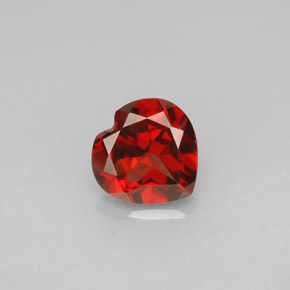 1.49 ct Red Almandine Garnet Gemstone, Almandine Garnet Gem in Heart Facet Shape for Sale.