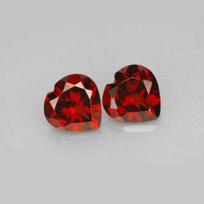 2.80 ct Red Almandine Garnet Gemstone, Almandine Garnet Gem in Heart Facet Shape for Sale.