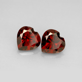 3.22 ct Red Almandine Garnet Stone, Natural Almandine Garnet in Heart Facet Shape for Sale