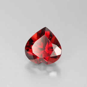 1.63 ct Red Almandine Garnet Stone, Natural Almandine Garnet in Heart Facet Shape for Sale