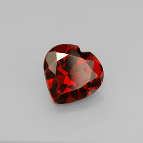 1.37 ct Red Almandine Garnet Stone, Natural Almandine Garnet in Heart Facet Shape for Sale