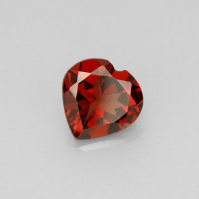 1.32 ct Red Almandine Garnet Stone, Natural Almandine Garnet in Heart Facet Shape for Sale