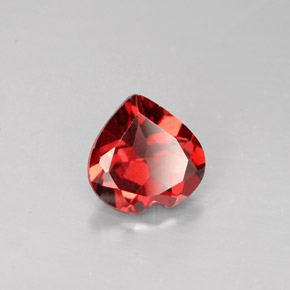 1.33 ct Red Almandine Garnet Stone, Natural Almandine Garnet in Heart Facet Shape for Sale