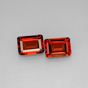2.49 ct Red Almandine Garnet Gemstone, Almandine Garnet Gem in Octagon Facet Shape for Sale.