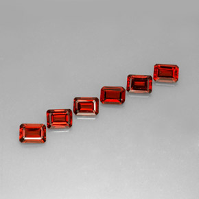 7.37 ct Red Almandine Garnet Gemstone, Almandine Garnet Gem in Octagon Facet Shape for Sale.