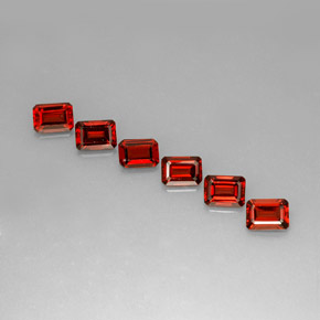 7.37 ct Red Almandine Garnet Stone, Natural Almandine Garnet in Octagon Facet Shape for Sale