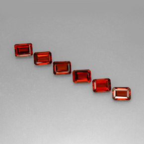 7.03 ct Red Almandine Garnet Gemstone, Almandine Garnet Gem in Octagon Facet Shape for Sale.