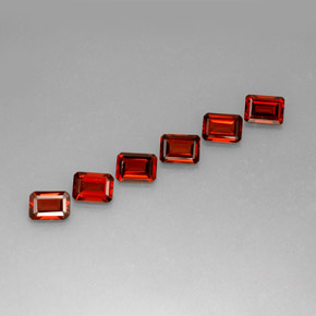 7.03 ct Red Almandine Garnet Stone, Natural Almandine Garnet in Octagon Facet Shape for Sale