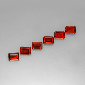 6.85 ct Red Almandine Garnet Gemstone, Almandine Garnet Gem in Octagon Facet Shape for Sale.