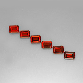 6.85 ct Red Almandine Garnet Stone, Natural Almandine Garnet in Octagon Facet Shape for Sale