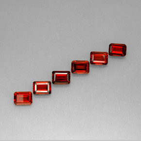 7.53 ct Red Almandine Garnet Gemstone, Almandine Garnet Gem in Octagon Facet Shape for Sale.