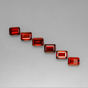 7.53 ct Red Almandine Garnet Stone, Natural Almandine Garnet in Octagon Facet Shape for Sale