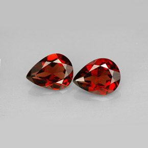 3.49 ct Red Almandine Garnet Gemstone, Almandine Garnet Gem in Pear Facet Shape for Sale.