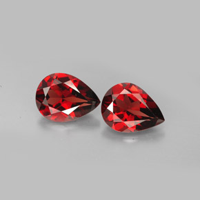 3.40 ct Red Almandine Garnet Gemstone, Almandine Garnet Gem in Pear Facet Shape for Sale.