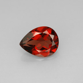 1.82 ct Red Almandine Garnet Gemstone, Almandine Garnet Gem in Pear Facet Shape for Sale.