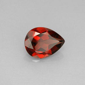 1.82 ct Red Almandine Garnet Stone, Natural Almandine Garnet in Pear Facet Shape for Sale