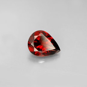 1.74 ct Red Almandine Garnet Stone, Natural Almandine Garnet in Pear Facet Shape for Sale