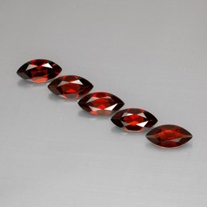 5.62 ct Red Almandine Garnet Gemstone, Almandine Garnet Gem in Marquise Facet Shape for Sale.