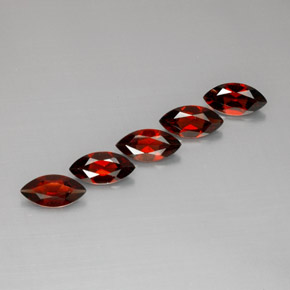 5.62 ct Red Almandine Garnet Stone, Natural Almandine Garnet in Marquise Facet Shape for Sale