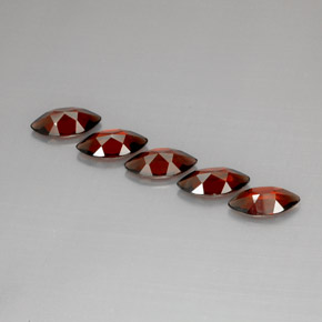 Almandine Garnet Gemstone in 10 x 5 mm (calibrated) Size for Sale, Almandine Garnet Stone in Red Color
