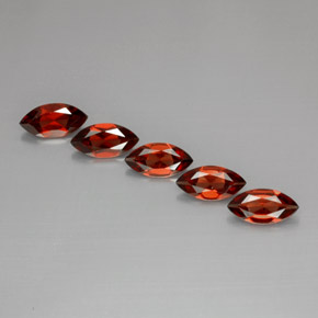 5.35 ct Red Almandine Garnet Gemstone, Almandine Garnet Gem in Marquise Facet Shape for Sale.