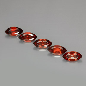 5.91 ct Red Almandine Garnet Gemstone, Almandine Garnet Gem in Marquise Facet Shape for Sale.