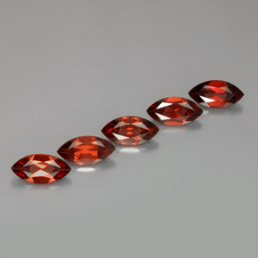5.91 ct Red Almandine Garnet Stone, Natural Almandine Garnet in Marquise Facet Shape for Sale