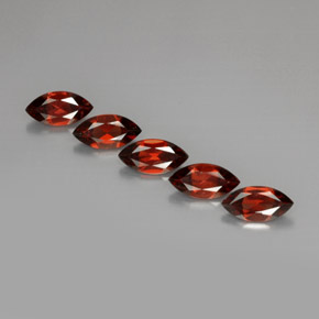 5.92 ct Red Almandine Garnet Gemstone, Almandine Garnet Gem in Marquise Facet Shape for Sale.