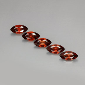 5.65 ct Red Almandine Garnet Gemstone, Almandine Garnet Gem in Marquise Facet Shape for Sale.