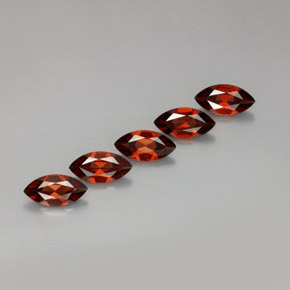 5.65 ct Red Almandine Garnet Stone, Natural Almandine Garnet in Marquise Facet Shape for Sale