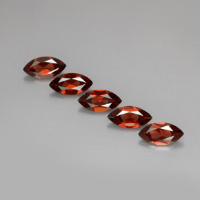 5.29 ct Red Almandine Garnet Gemstone, Almandine Garnet Gem in Marquise Facet Shape for Sale.