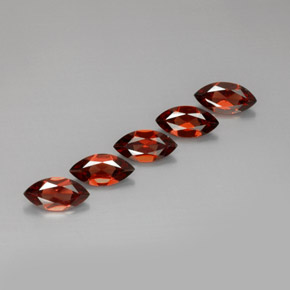5.29 ct Red Almandine Garnet Stone, Natural Almandine Garnet in Marquise Facet Shape for Sale