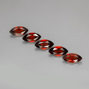 6.00 ct Red Almandine Garnet Gemstone, Almandine Garnet Gem in Marquise Facet Shape for Sale.