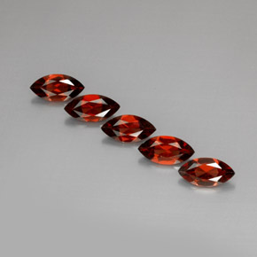 5.89 ct Red Almandine Garnet Gemstone, Almandine Garnet Gem in Marquise Facet Shape for Sale.