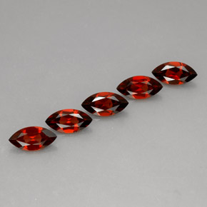 5.91 ct Red Almandine Garnet Stone, Natural Almandine Garnet in Marquise Facet Shape for Sale