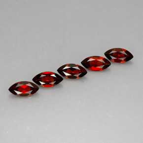 5.49 ct Red Almandine Garnet Stone, Natural Almandine Garnet in Marquise Facet Shape for Sale
