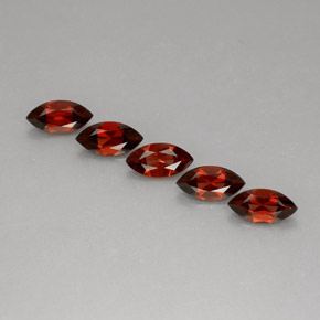 6.35 ct Red Almandine Garnet Gemstone, Almandine Garnet Gem in Marquise Facet Shape for Sale.