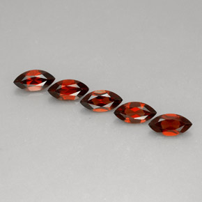 5.98 ct Red Almandine Garnet Gemstone, Almandine Garnet Gem in Marquise Facet Shape for Sale.