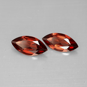 1.92 ct Red Almandine Garnet Stone, Natural Almandine Garnet in Marquise Facet Shape for Sale