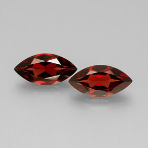 5.90 ct Red Almandine Garnet Gemstone, Almandine Garnet Gem in Marquise Facet Shape for Sale.